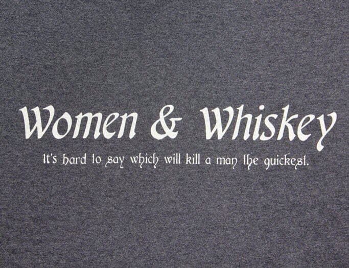 Women & Whiskey Vintage Quote Poster