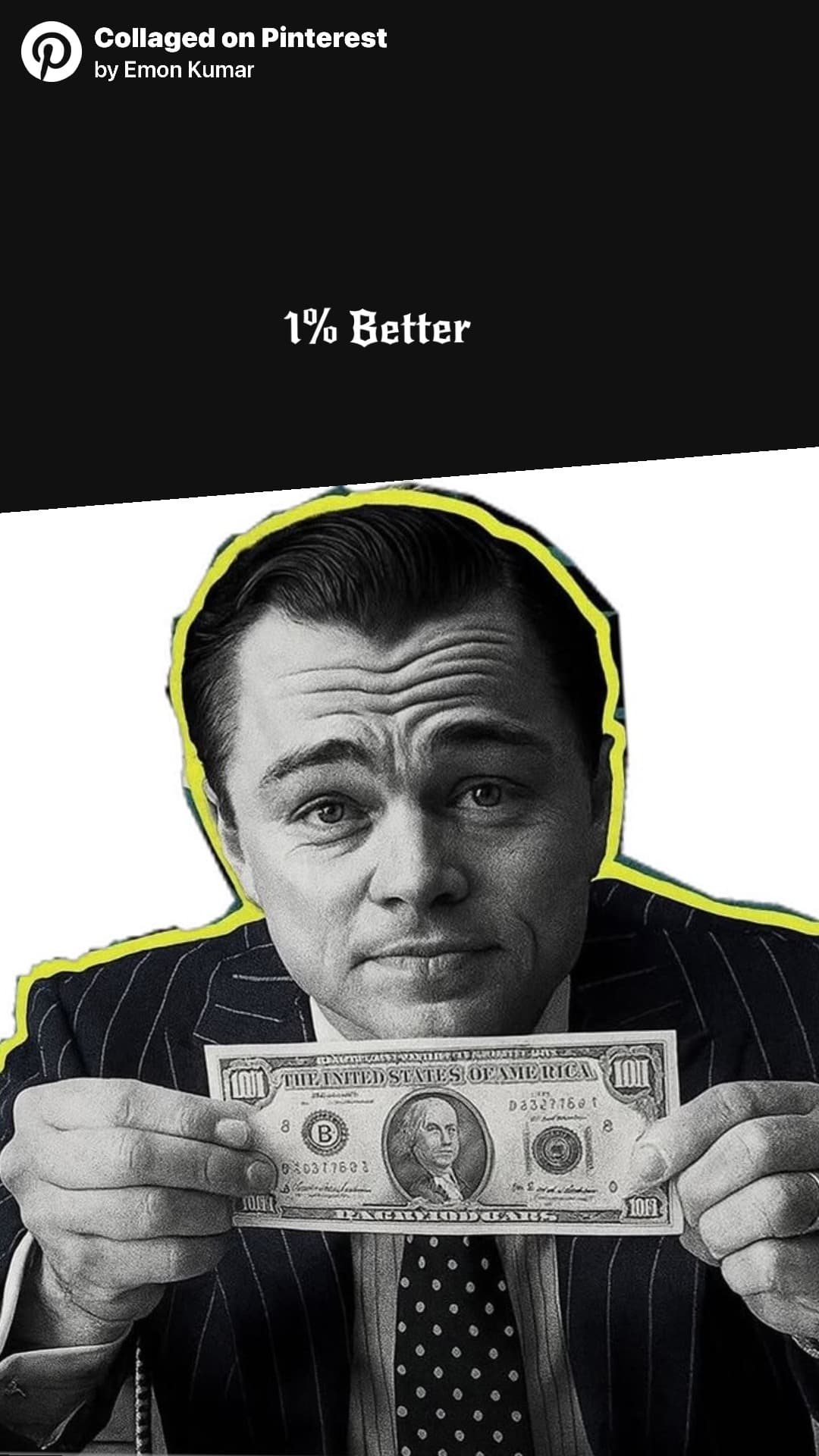 1% Better - Wolf of Wall Street Minimal Poster
