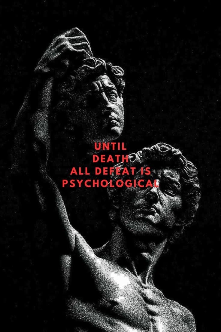 All Defeat Is Psychological - Dark Statue Poster