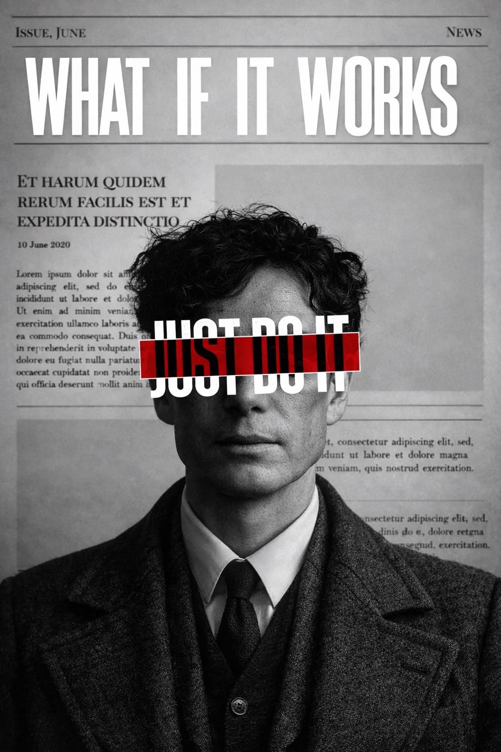 What If It Works - Cillian Murphy Newspaper Poster
