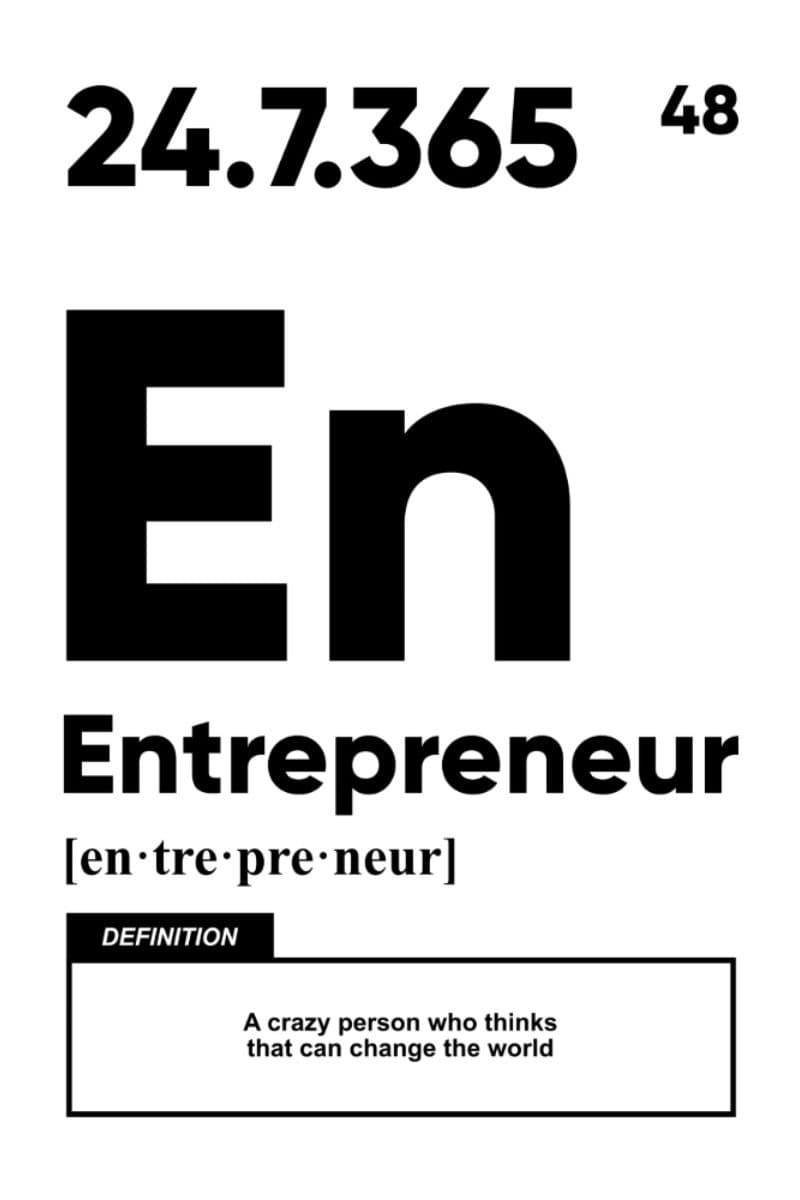 Entrepreneur Dictionary Definition Minimalist Poster