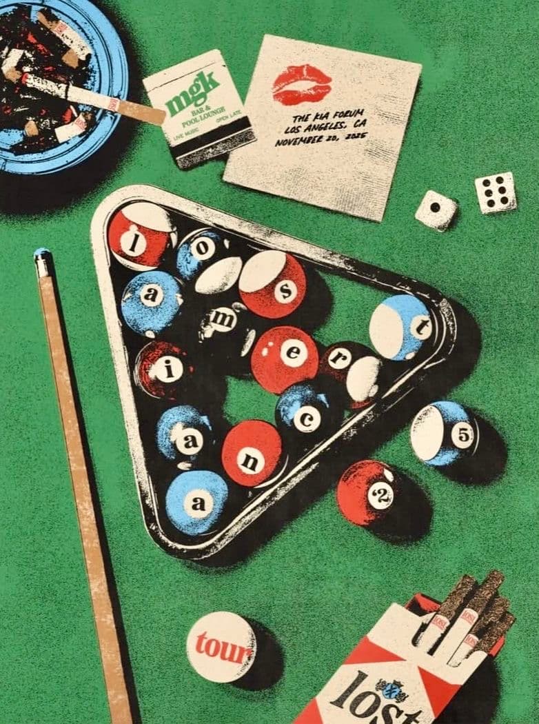 MGK Bar & Lounge - Vintage Billiards Aesthetic Poster