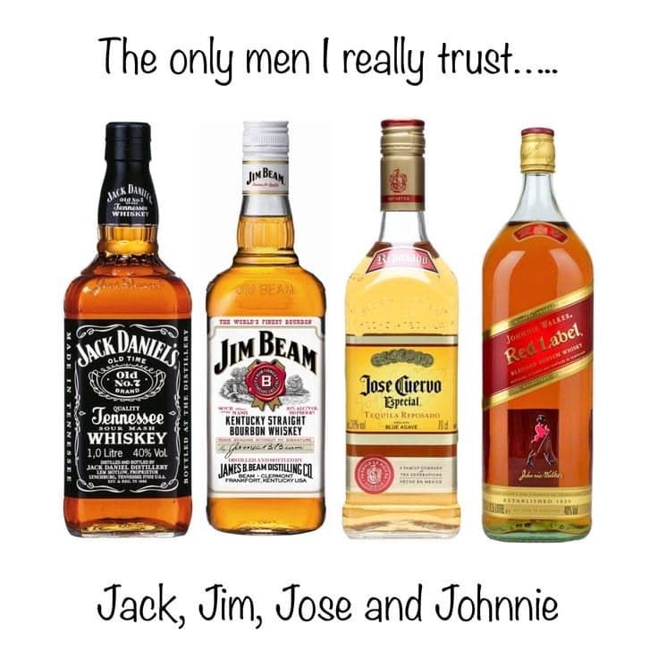 The Only Men I Trust - Alcohol Brands Bar Poster
